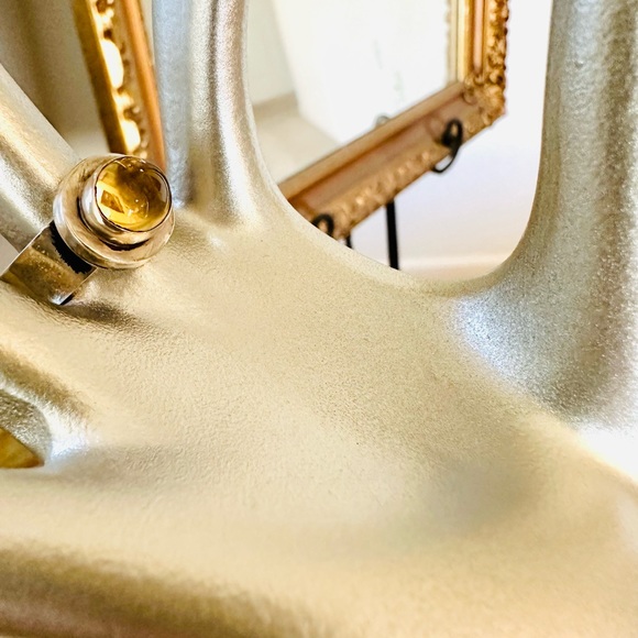 🔥 Vintage Modernist Citrine Silver Ring - Picture 17 of 17